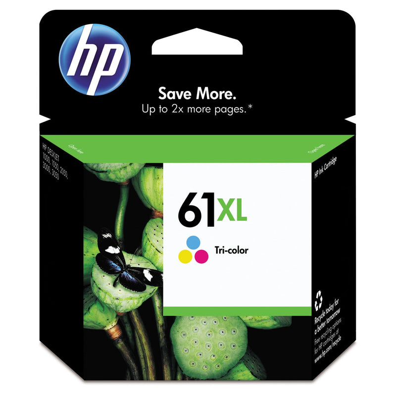 HP HP 61XL, (CH564WN) High-Yield Tri-Color Original Ink Cartridge (HEWCH564WN) Each