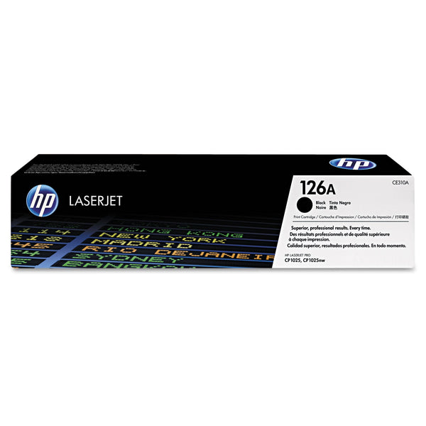 HP HP 126A, (CE310A) Black Original LaserJet Toner Cartridge (HEWCE310A)