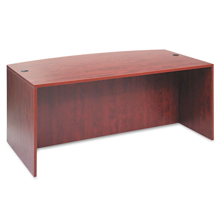 Alera® Alera Valencia Series Bow Front Desk Shell, 71" x 41.38" x 29.63", Medium Cherry (ALEVA227236MC)