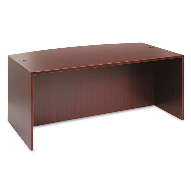 Alera® Alera Valencia Series Bow Front Desk Shell, 71" x 41.38" x 29.63", Mahogany (ALEVA227236MY)