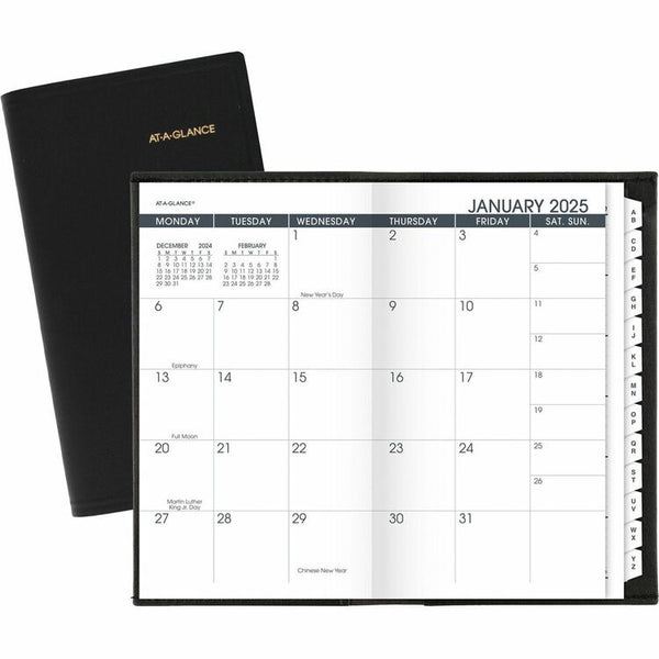 Pocket-Size Monthly Planner, 6 x 3.5, Black Cover, 13-Month (Jan to Jan): 2026 to 2027 (AAG7006405) Each