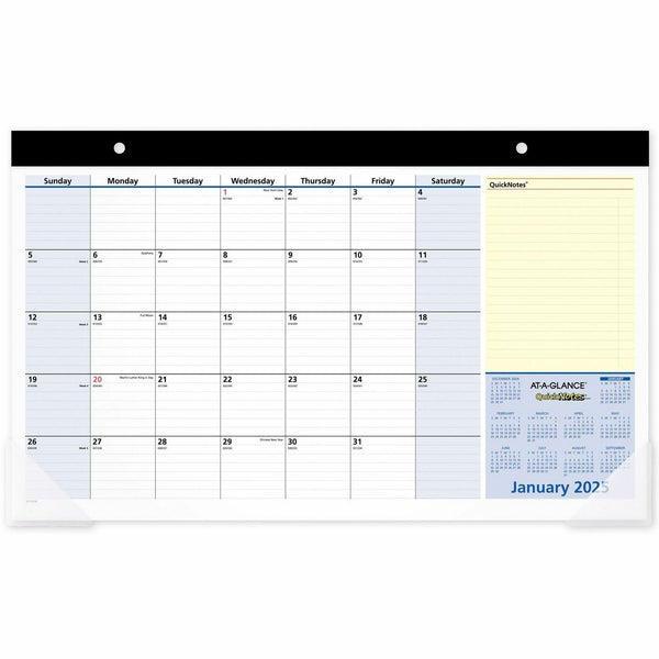 Quick Note Desk/Wall Calendar, 13 Month, 17 3/4&quot;x10 7/8&quot; (AAGSK71000) Each