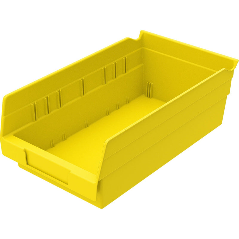 Akro-Mils Shelf Bin, 6 5/8&quot;Wx11 5/8&quot;Dx4&quot;H, Yellow (AKM30130Y) Each