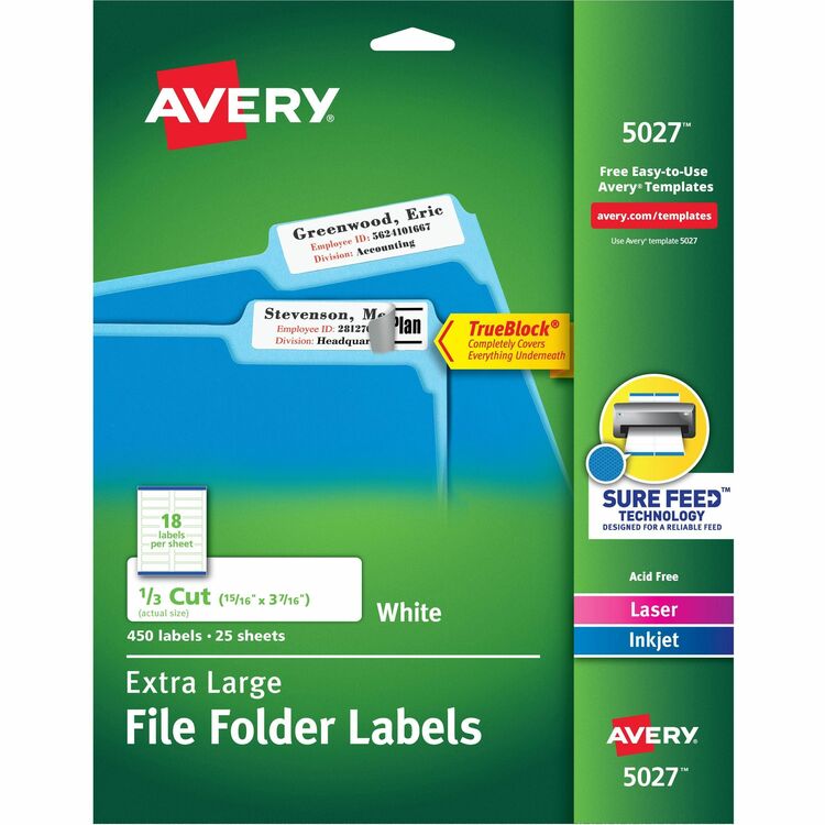 Avery Extra-Large File Folder Labels (AVE5027)