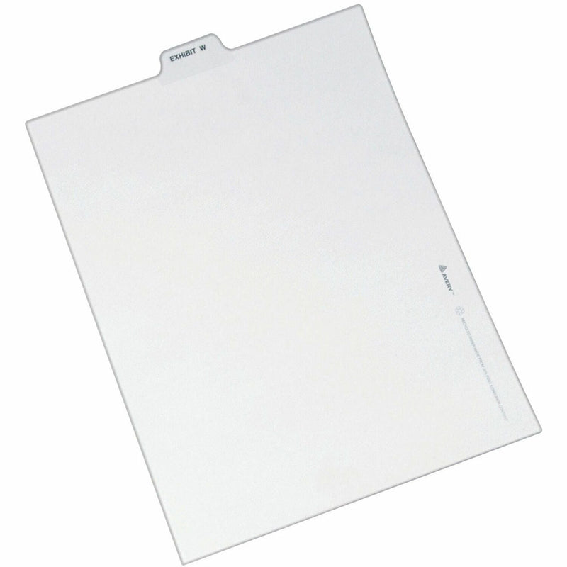 Avery&reg; Avery-Style Preprinted Legal Bottom Tab Dividers, Exhibit W, Letter, 25/Pack (AVE12396)