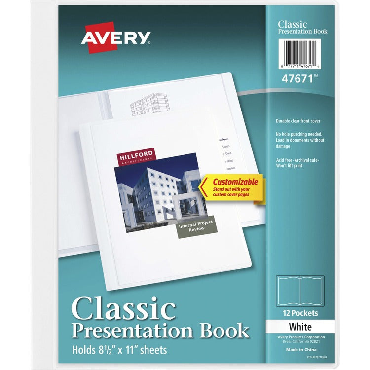 Avery&reg; Classic Presentation Cover, White, Each (AVE47671)