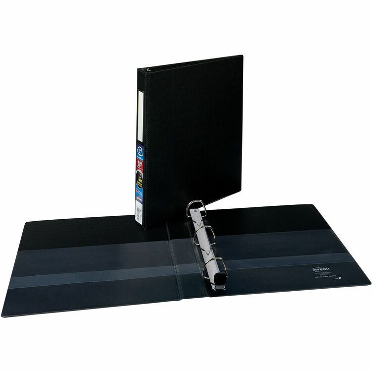 Avery Heavy Duty Binder 1" , One Touch&trade; Locking D Rings, Black (AVE79990)