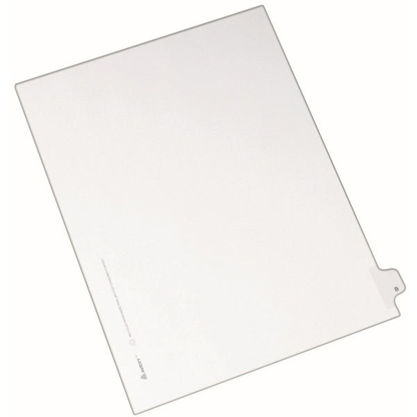 Avery&reg; Preprinted Legal Exhibit Side Tab Index Dividers, Allstate Style, 26-Tab, B, 11 x 8.5, White, 25/Pack (AVE82164)