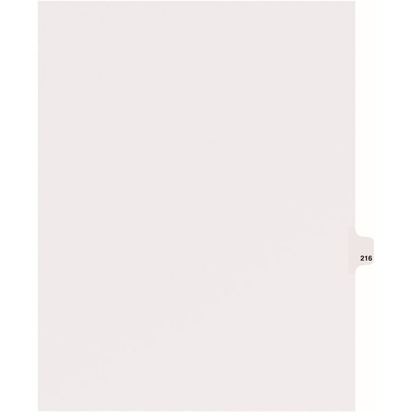 Avery&reg; Individual Legal Dividers, Letter Size, Exhibit 216, White (AVE82432)