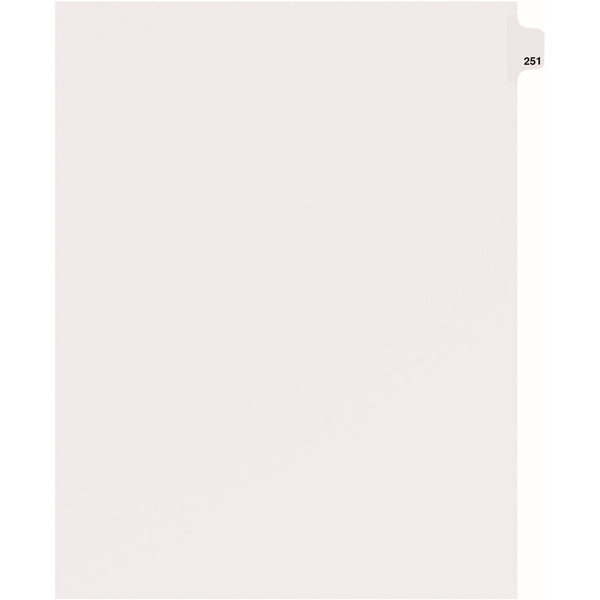 Avery&reg; Individual Legal Dividers, Letter Size, Exhibit 251, White (AVE82467)