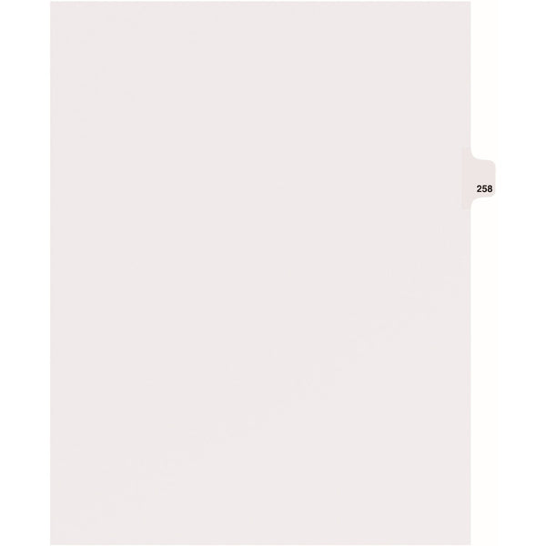 Avery&reg; Individual Legal Dividers, Letter Size, Exhibit 258, White (AVE82474)