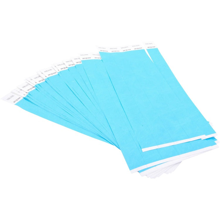 SICURIX Wristpass Security Wristbands, 3/4" x 10", Blue, 100/Pack (BAU85030) Pack of 100