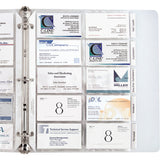 C-Line Business Card Refill Pages, 11" x 8-1/2", Clear (CLI61117) Pack of 5
