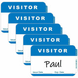 C-Line Adhesive Visitor Name Badges, Visitor, 3 1/2" x 2 1/4", 100/Box (CLI92245) Box of 100