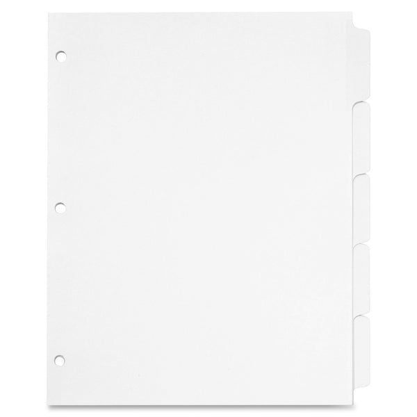 Cardinal Erasable Index Tabs, White (CRD60506) Set of 5