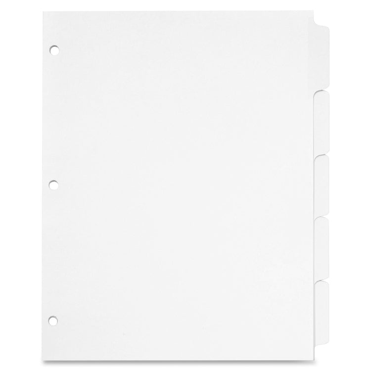 Cardinal Erasable Index Tabs, White (CRD60506) Set of 5