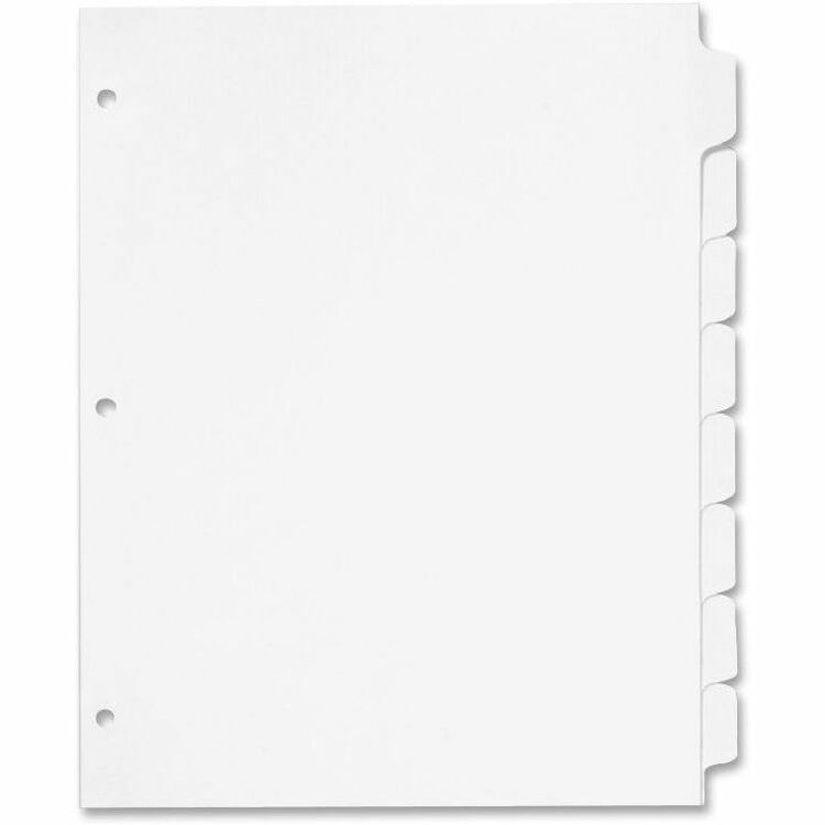 Cardinal Erasable Index Tabs, White (CRD60806) Set of 8