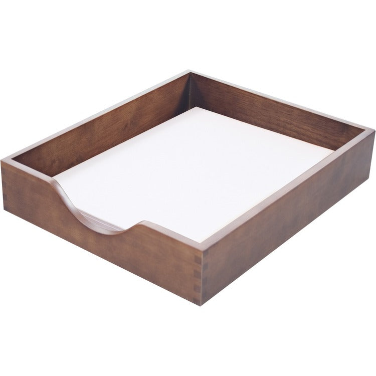 Carver Wood Desk Tray, Letter Size, Walnut (CVRCW07212) Each