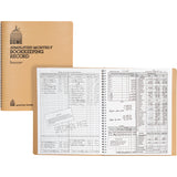 Dome Simplified Monthly Bookkeeping Record, 4 Column Format, Tan Cover, 11 x 8.5 Sheets, 128 Sheets/Book (DOM612) Each