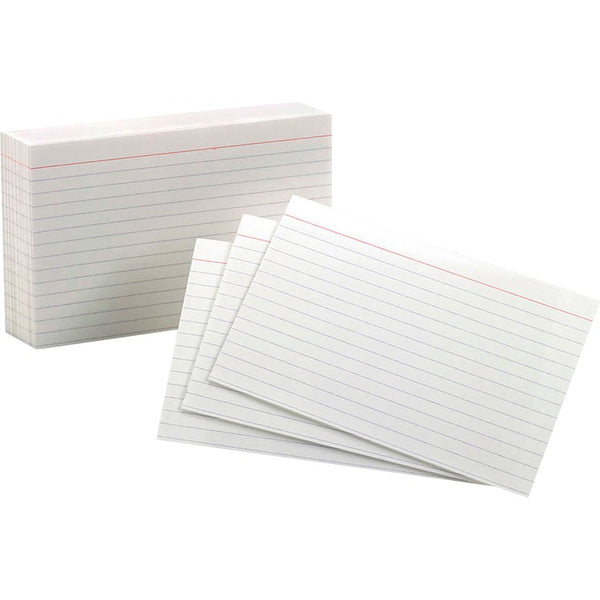 Oxford Ruled Index Cards, 4 x 6, White, 100/Pack (OXF41) Pack of 100