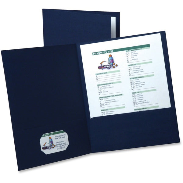 Oxford Two Pocket Portfolio, Blue, Pack of 5 (OXF50543) 1 Pack of 5