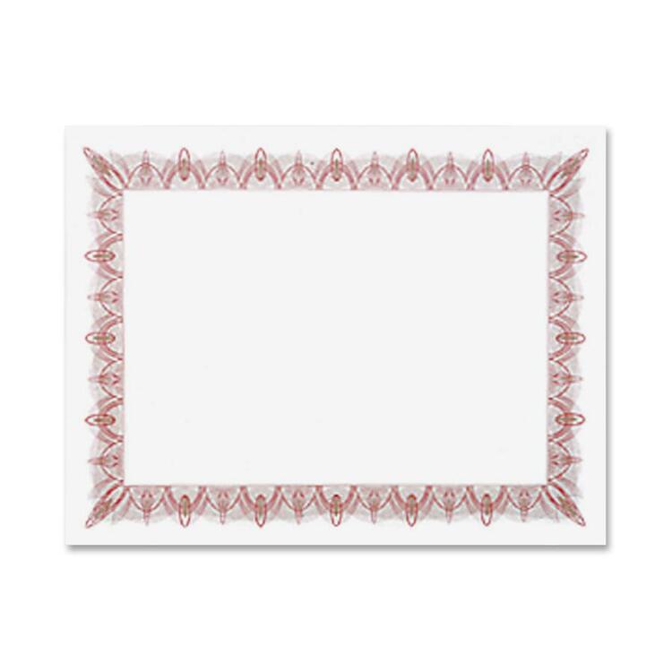 Geographics Award Certificates w/Gold Seals, 8-1/2 x 11, Unique Red Border, 25/Pack (GEO39086) Pack of 25