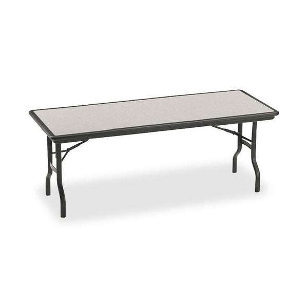 Iceberg IndestrucTables Resin Rectangular Folding Table, 72w x 30d x 29h, Granite/Black (ICE65127) Each
