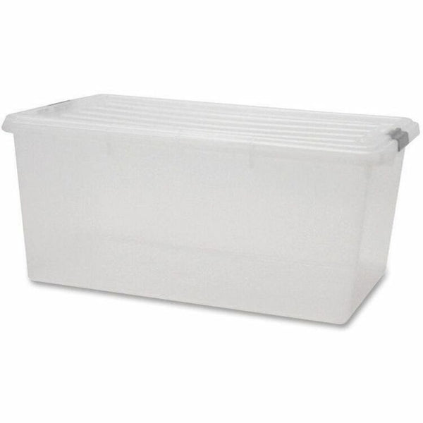 IRIS 68 Quart Storage Box with Lid, 1/2"x26 1/8"x11 7/8", Clear (IRS100101) Carton of 5