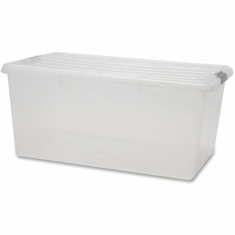 IRIS 68 Quart Storage Box with Lid, 1/2"x26 1/8"x11 7/8", Clear (IRS100101) Carton of 5