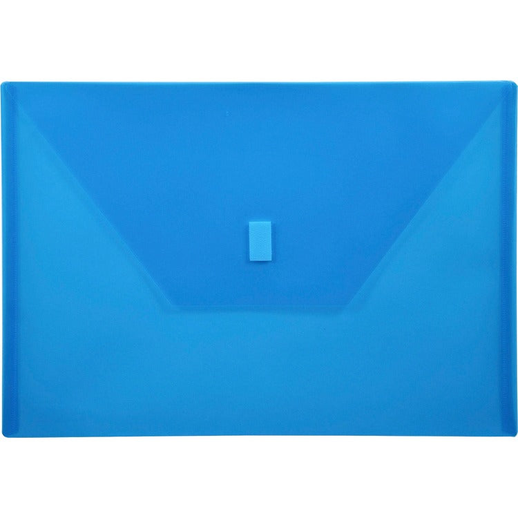 Lion Poly Envelope, Hook and Loop Closure, 13&quot; x 9 3/8&quot; Blue (LIO22080BL) Each