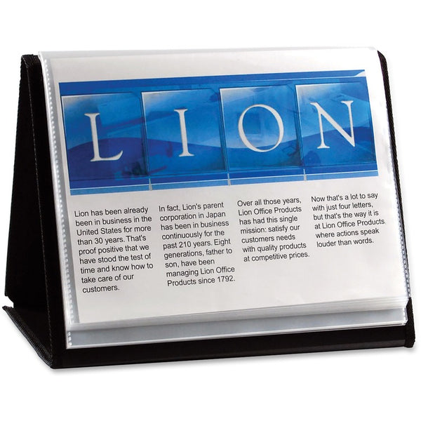 Lion Flip N Tell NA View Binder, Black (LIO39008) Each