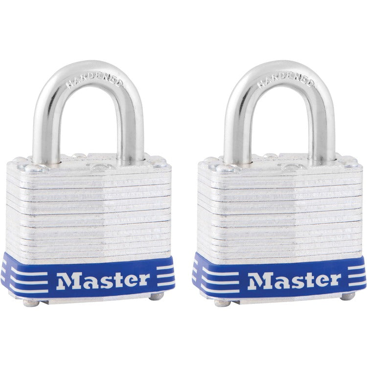 Master Lock 2 Match Hi Security Padlocks, Keyed Alike, Cylinder Protection (MLK3T) Pack of 2