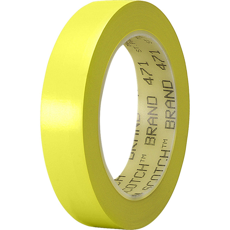 3M Marking Tape, Vinyl, 1&quot; x 36Yds, Yellow (MMM4711YE) Each