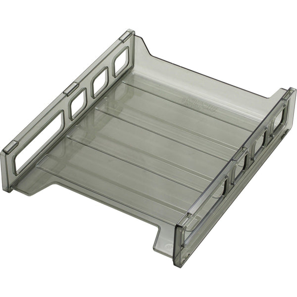 Officemate Letter Tray, Front Load, 10 1/2&quot;x12 1/2&quot;x2 7/8&quot;, Smoke (OIC21031) Each