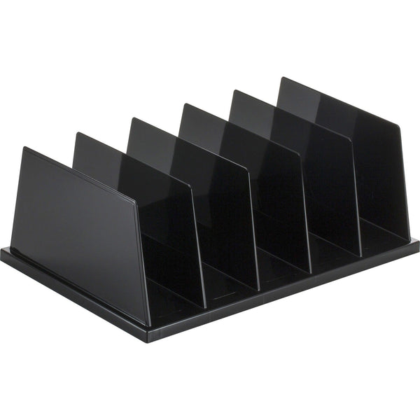 Officemate Large Sorter, 5 Compartments, 9&quot;x13 1/2&quot;x5&quot;, Black (OIC21222) Each