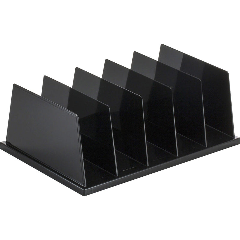 Officemate Large Sorter, 5 Compartments, 9&quot;x13 1/2&quot;x5&quot;, Black (OIC21222) Each