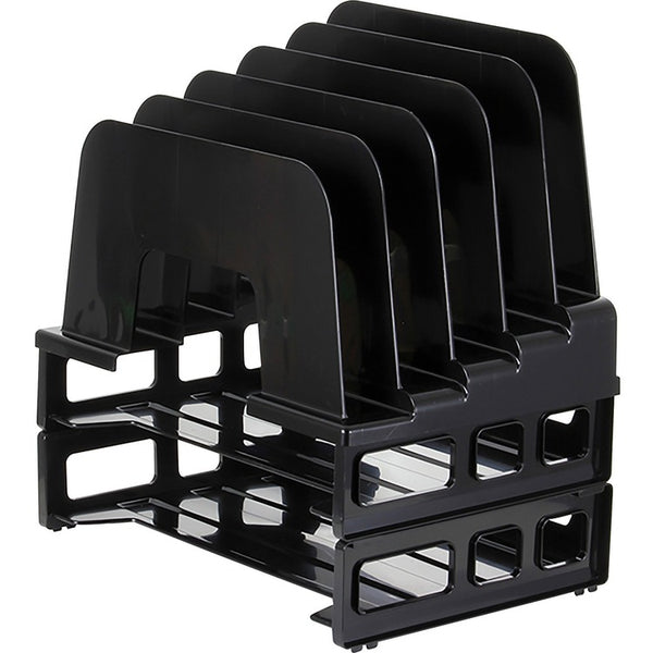 Officemate Incline Sorter, 5 Sections, Letter Size Files, 9.13" x 13.5" x 14", Black (OIC22112) Each