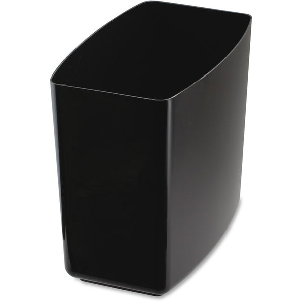 Officemate Rectangle Plastic Indoor Trash Can, 20 Quart, Black (OIC22262) Each