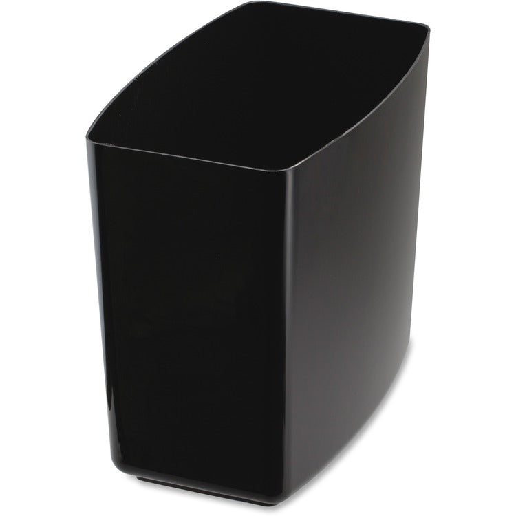 Officemate Rectangle Plastic Indoor Trash Can, 20 Quart, Black (OIC22262) Each