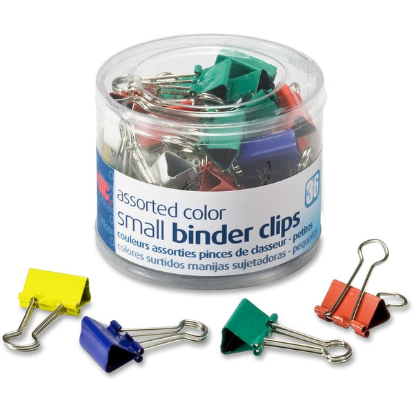 Officemate Assorted Colors Binder Clips, Small, 36/Pack (OIC31028)