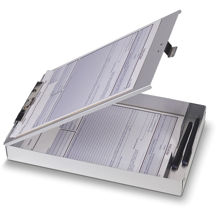Officemate Aluminum Form Holder With 1&quot; Deep Storage (OIC83200) Each