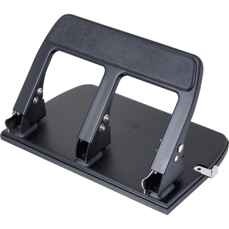 Officemate Heavy Duty Punch, 3HP, 9/32&quot; Holes, 40 Sheet Capacity, Metal, Black (OIC90089) Each