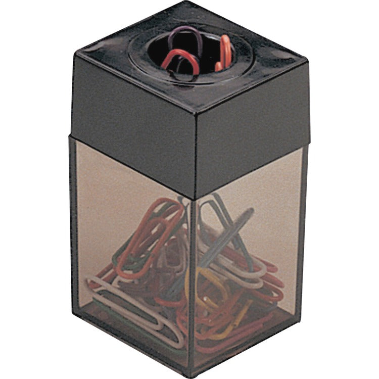 Officemate Clip Dispenser, Magnetic, Smoke/Black (OIC93690) Each