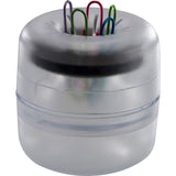 Officemate Euro-Style Designer Paper Clip Holder, Clear (OIC93695) Each