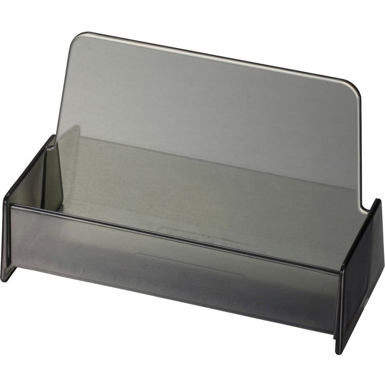Officemate Business Card Holder, Shatter Resistant, Smoke (OIC97833) Each