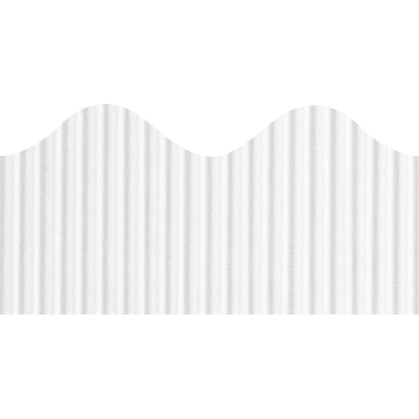 Bordette Scalloped Decorative Border, 2 1/4&quot;x50', White (PAC37014) Each