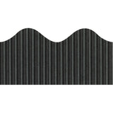 Bordette Decorative Border, Rectangle with Scalloped Trim Shape, Pin-up, Fadeless, 2.25" x 600", Black (PAC37304) 1 Roll