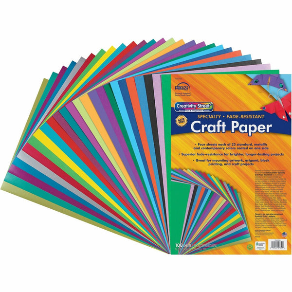Creativity Street Designer Sheets, 100 Sheets, 12&quot;x18&quot;, Assorted (PAC57650) Pack of 50
