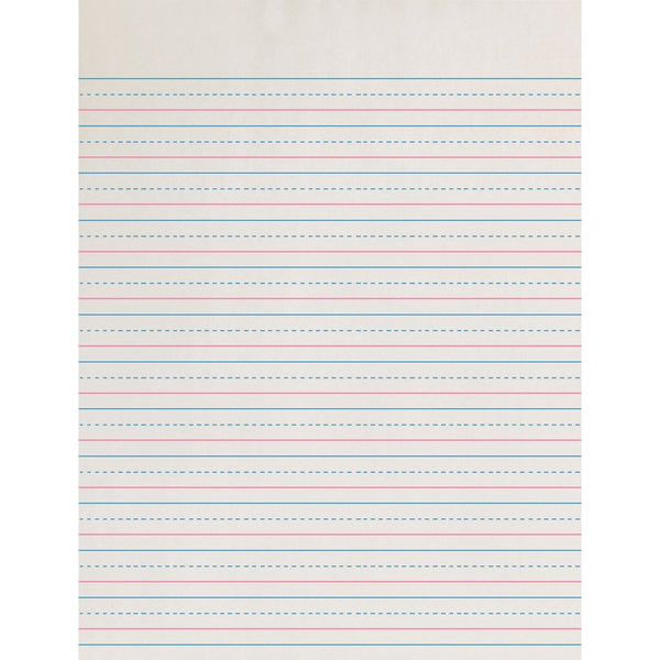 Zaner-Bloser Broken Midline Paper, 1/2" x 1/4" Short Rule, 8x10-1/2", WE (PACZP2613) Pack of 500