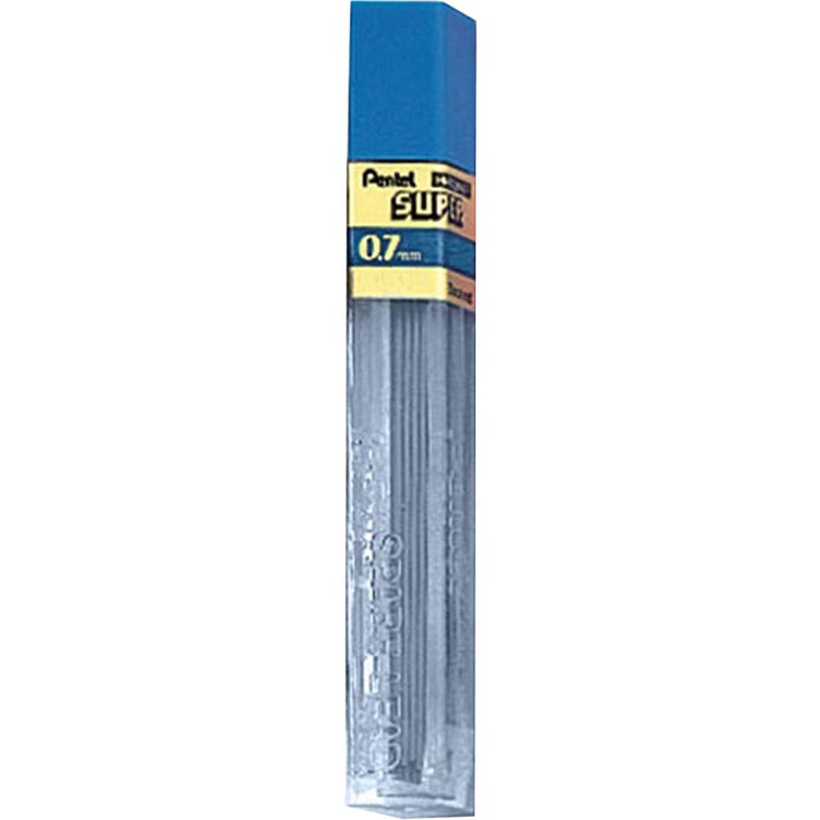 Pentel Hi Polymer Lead, 0.7 Millimeter, 2H, Medium, Black (PEN502H) Tube of 12